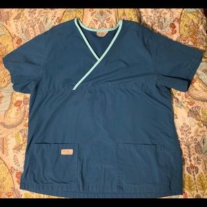 Urbane scrubs Caribbean blue top and bottoms, XL